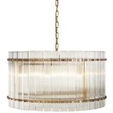 Kore Small Chandelier, Clear/Brass