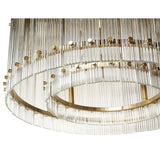 Kore Small Chandelier, Clear/Brass