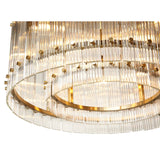 Kore Small Chandelier, Clear/Brass