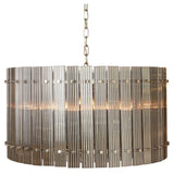 Kore Small Chandelier, Nickel/Smoke Grey