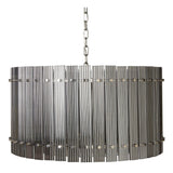 Kore Small Chandelier, Nickel/Smoke Grey