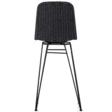 Dema Outdoor Swivel Bar Stool, Dark Grey-Furniture - Dining-High Fashion Home