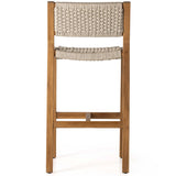 Delano Outdoor Bar Stool, Natural Teak-Furniture - Chairs-High Fashion Home