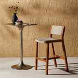 Delano Outdoor Bar Stool, Natural Teak-Furniture - Chairs-High Fashion Home