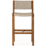 Delano Outdoor Bar Stool, Natural Teak-Furniture - Chairs-High Fashion Home