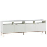 Ambrose Modular Media Stand, Cream-Furniture - Accent Tables-High Fashion Home