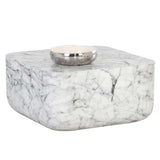 Strut Coffee Table, Marble Look-Furniture - Accent Tables-High Fashion Home