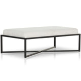 Nadia Rectangular Ottoman, Barlow Ivory