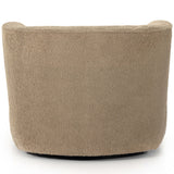 Mila Swivel Chair, Sheepskin Camel-Furniture - Chairs-High Fashion Home