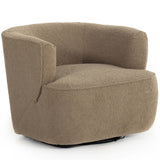 Mila Swivel Chair, Sheepskin Camel-Furniture - Chairs-High Fashion Home