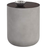 Diaz End Table, Grey/Wood Grain Brown-Furniture - Accent Tables-High Fashion Home