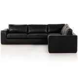 Colt 3 Piece Leather Sectional, Heirloom Black-Furniture - Sofas-High Fashion Home