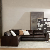 Colt 3 Piece Leather Sectional, Heirloom Cigar