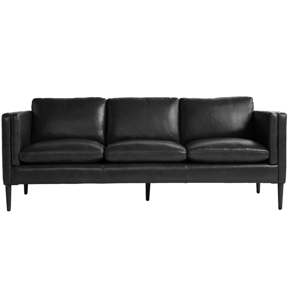 Richmond, Sofa, Brentwood Charcoal Leather-Furniture - Sofas-High Fashion Home