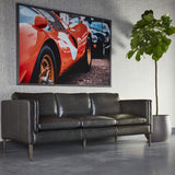 Richmond, Sofa, Brentwood Charcoal Leather-Furniture - Sofas-High Fashion Home