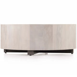 Hudson Round Coffee Table, Ashen Walnut-Furniture - Accent Tables-High Fashion Home