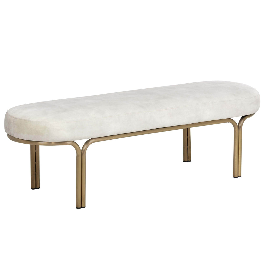 Gwen Bench, Nono Cream-Furniture - Chairs-High Fashion Home