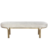 Gwen Bench, Nono Cream-Furniture - Chairs-High Fashion Home