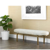 Gwen Bench, Nono Cream-Furniture - Chairs-High Fashion Home