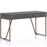 Shagreen Desk, Grey Shagreen-Furniture - Office-High Fashion Home