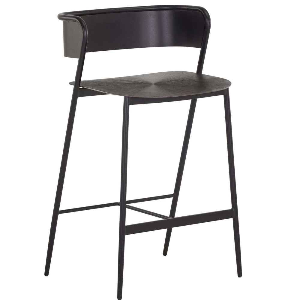 Keane Counter Stool, Gunmetal-Furniture - Dining-High Fashion Home