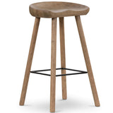 Barrett Bar Stool, Natural Matte-Furniture - Chairs-High Fashion Home