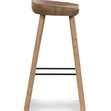 Barrett Bar Stool, Natural Matte-High Fashion Home