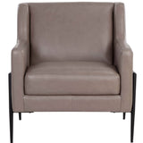 Taula Lounge Chair, Alpine Grey Leather-Furniture - Chairs-High Fashion Home