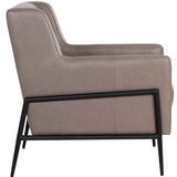 Taula Lounge Chair, Alpine Grey Leather-Furniture - Chairs-High Fashion Home