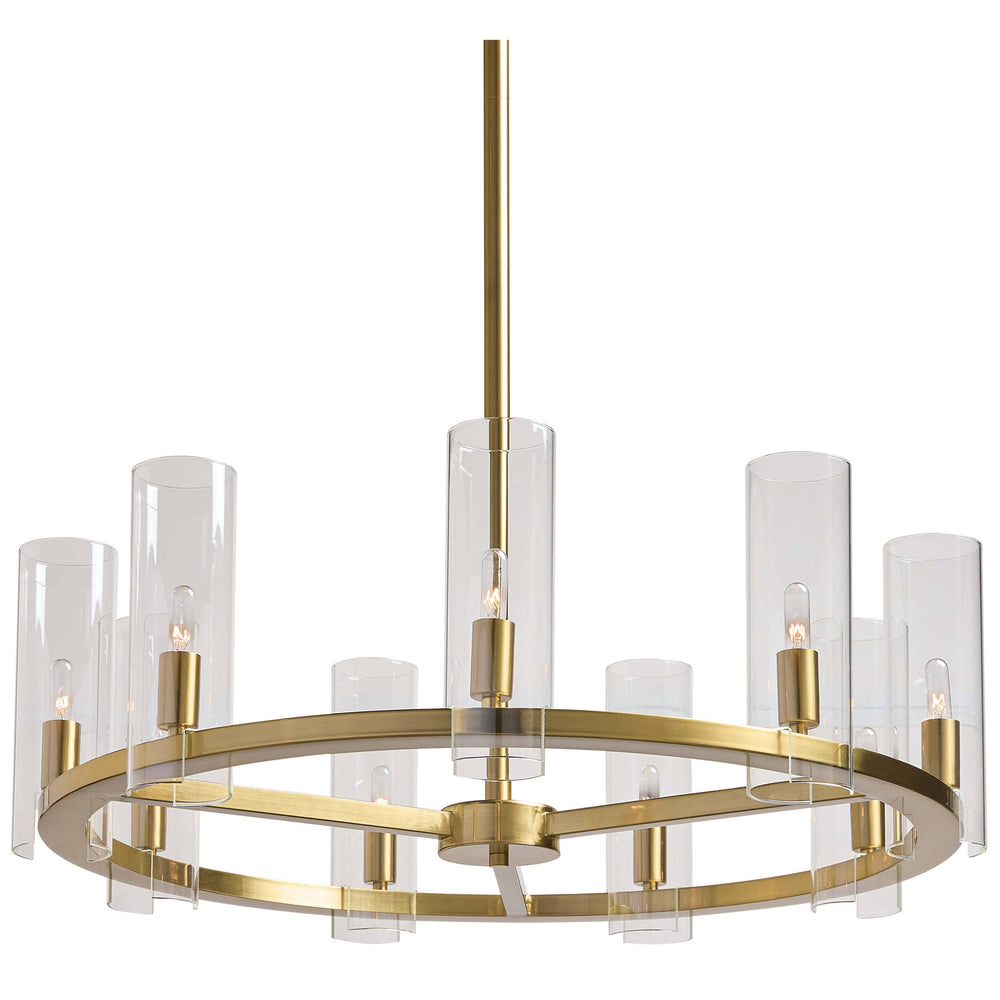 Clarabelle Small Chandelier, Brass