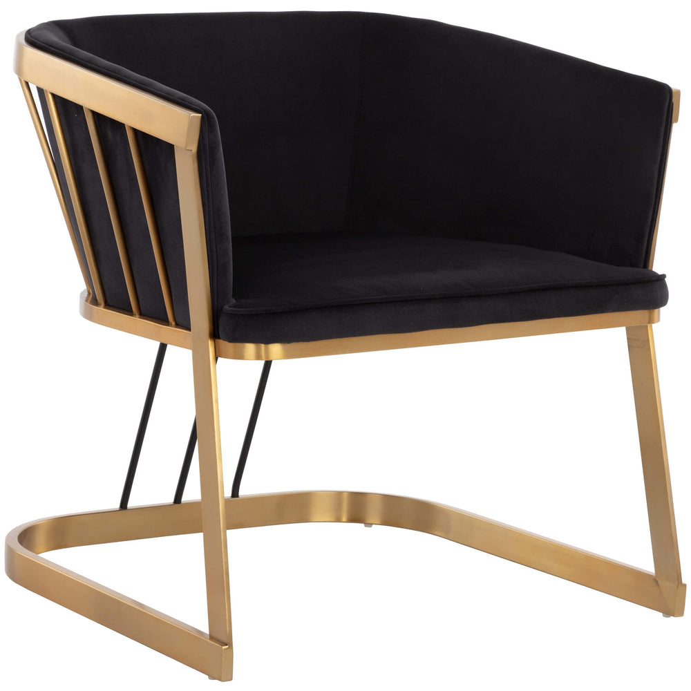 Caila Lounge Chair, Abbington Black-Furniture - Chairs-High Fashion Home