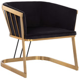 Caila Lounge Chair, Abbington Black-Furniture - Chairs-High Fashion Home