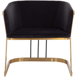 Caila Lounge Chair, Abbington Black-Furniture - Chairs-High Fashion Home