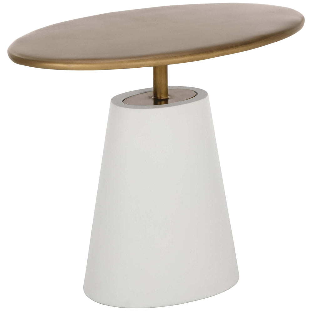 Kadin End Table, White-Furniture - Accent Tables-High Fashion Home