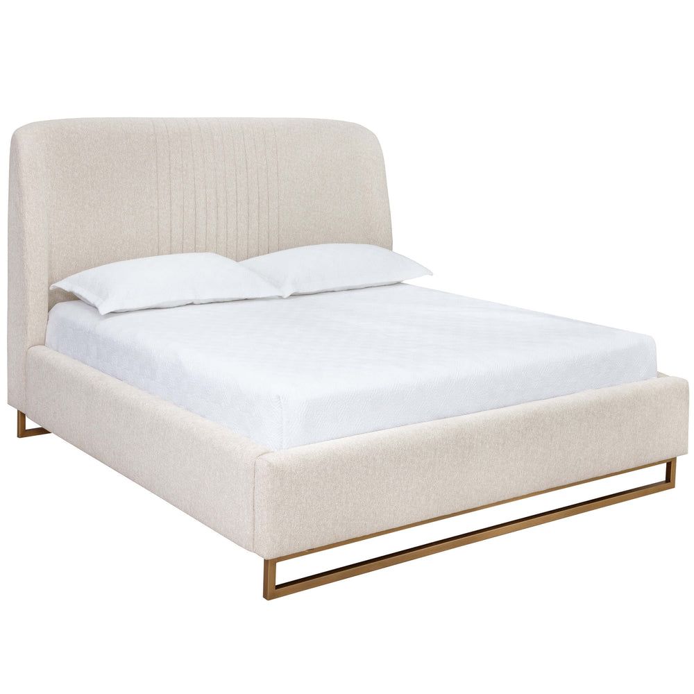 Nevin Bed King, Dove Cream-Furniture - Bedroom-High Fashion Home