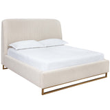 Nevin Bed King, Dove Cream-Furniture - Bedroom-High Fashion Home