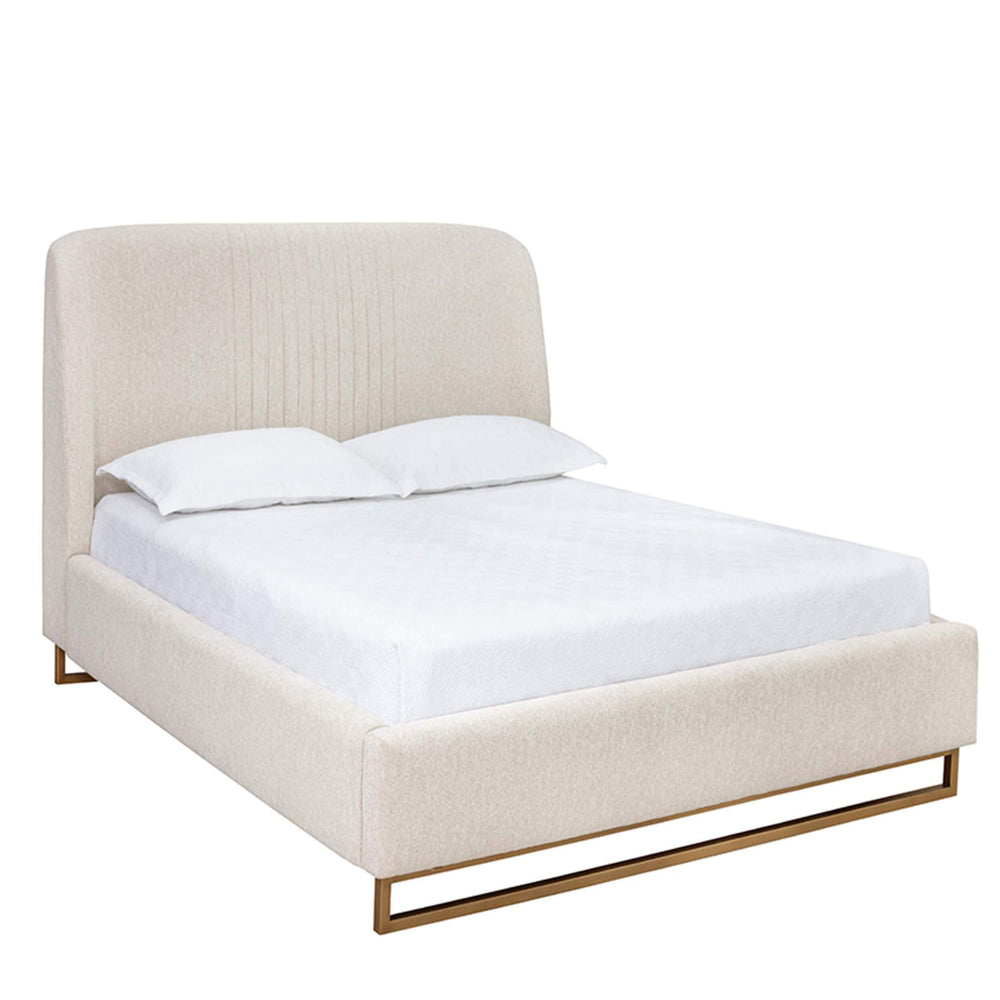 Nevin Bed Queen, Dove Cream-Furniture - Bedroom-High Fashion Home