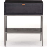 Trey Nightstand, Black Wash Poplar-Furniture - Bedroom-High Fashion Home