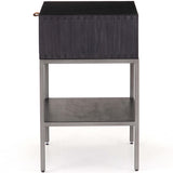 Trey Nightstand, Black Wash Poplar-Furniture - Bedroom-High Fashion Home