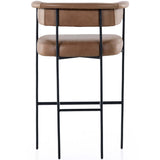 Carrie Leather Bar Stool, Chaps saddle-Furniture - Dining-High Fashion Home