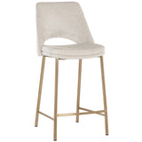 Radella Counter Stool, Bergen Taupe-Furniture - Dining-High Fashion Home