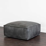 Liron Ottoman, Overcast Grey-Furniture - Chairs-High Fashion Home