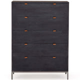 Trey 5 Drawer Dresser, Black Wash Poplar-Furniture - Storage-High Fashion Home