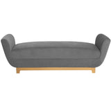 Benicio Bench, Antonio Charcoal-Furniture - Chairs-High Fashion Home