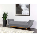 Benicio Bench, Antonio Charcoal-Furniture - Chairs-High Fashion Home