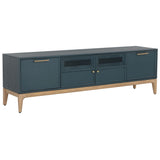 Rivero Media Console, Teal-Furniture - Storage-High Fashion Home