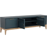 Rivero Media Console, Teal-Furniture - Storage-High Fashion Home