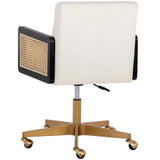 Claudette Office Chair, Linoso Ivory-Furniture - Office-High Fashion Home