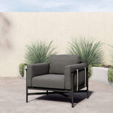 Hearst Outdoor Chair, Charcoal-Furniture - Chairs-High Fashion Home