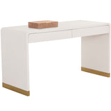 Ilona Desk, Oyster Shagreen-Furniture - Office-High Fashion Home